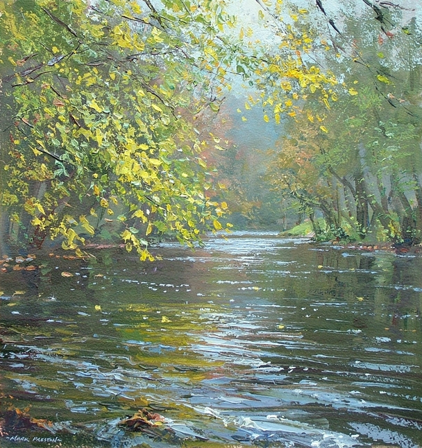 MARK PRESTON - autumn reflections, river derwent